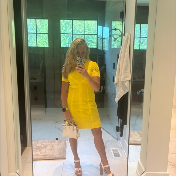 2. 1960s Yellow Mod Dress by Richard Kartwood β Size 6 - Picture 3 of 5